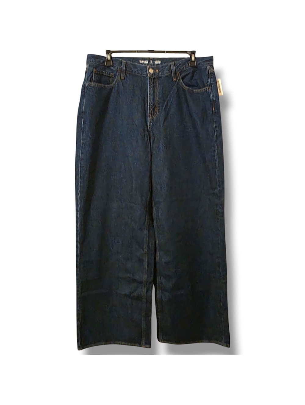 Old Navy Women’s 16 Tall Blue Mid-Rise Wow Baggy Wide-Leg Jeans